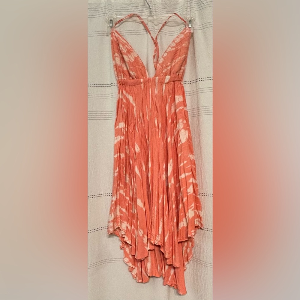 Tiare Hawaii Coral Mini Halter Dress